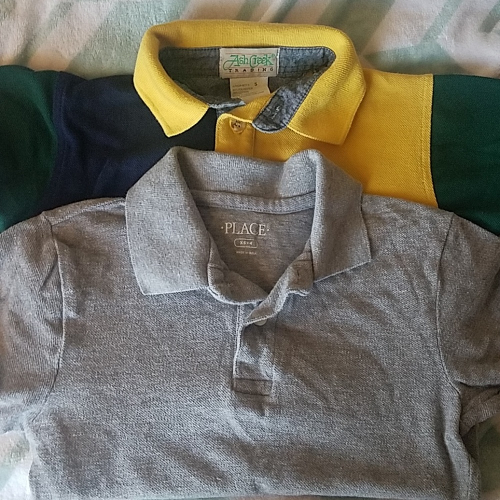 Bundle 2 collar short sleeve Boys 4/5 - Picture 1 of 2